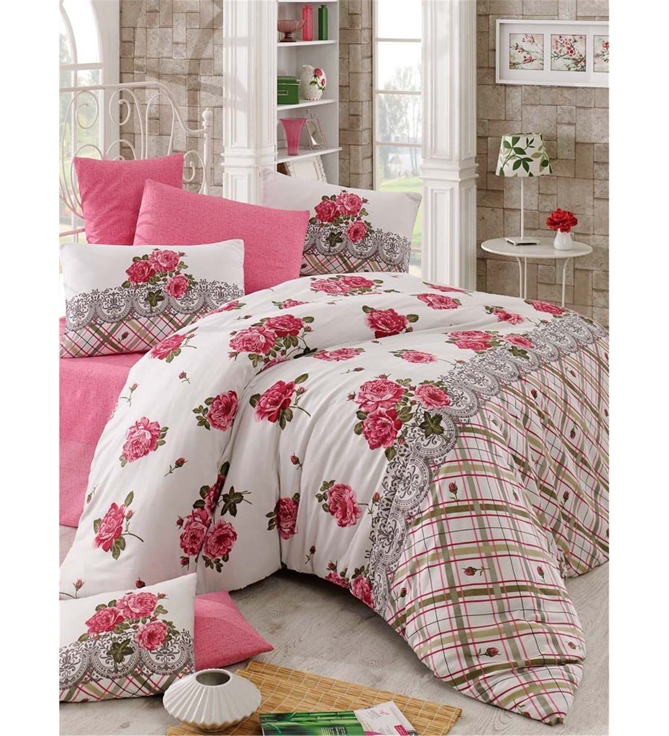 Golden Home Duygu Pembe Nevresim Takımı Çift Kişilik