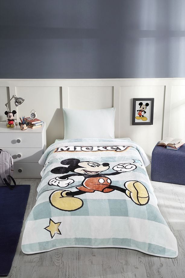 Özdilek Mickey Star Disney Lisanslı Tek Kişilik Çocuk Battaniyesi 160x220 Cm